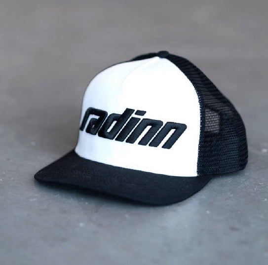 radinn Cap 3D name logo Black & White